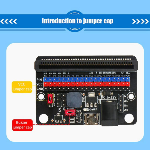 Microbit Expansion Board 5V Power IO Improvement Board Micro-Bit Adapter Board