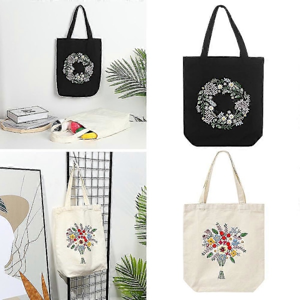 DIY Korsstygn Sömnad Sy Nålpoint Kit Broderi Kit Blommönster Konst Hantverk