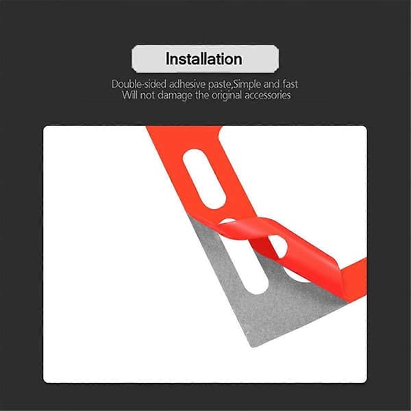 3 stk Rød Karbonfiber Dekor for Førerside Dashbord for 8. Generasjon