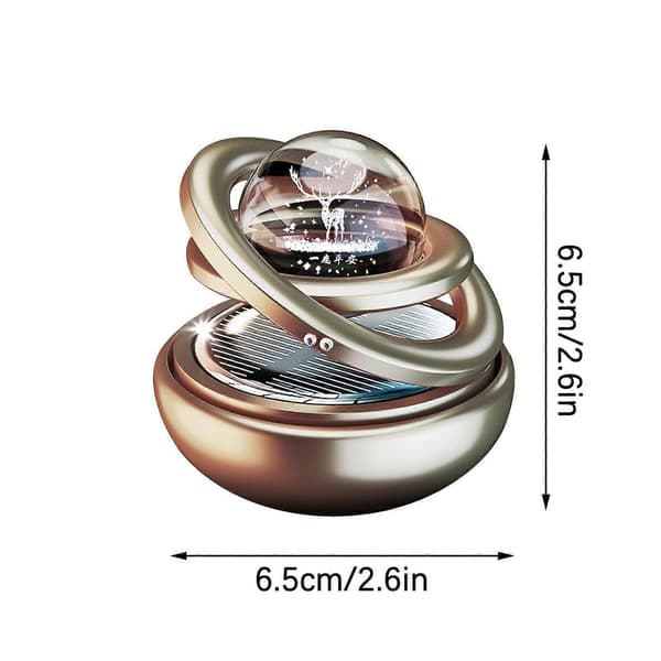 Solcelled Rotasjon Bil Aromaterapi Ornament Aluminium Legering Interstellar Svingende Biltilbehør Ornamenter Salg