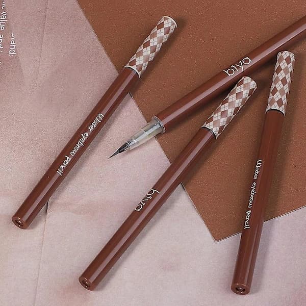 BIYA Eyebrow Pencil Waterproof Eye Makeup Eyebrow Pen Creates Natural Looking Eyebrows Makeup Tool Brown Style B
