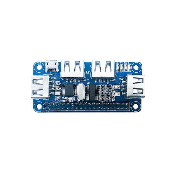 4 Portars USB Hub Hat För Zero/Zero W/3b/3b+ Expansionskort USB Till Uart För Seriell Felsökning Hub