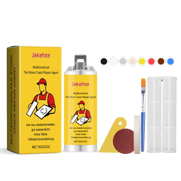 2 st Jakehoe Kakelsprickreparationslim för reparation av keramiska sprickor, glaserade plattor, marmor och gropar/sprickor 2Pcs