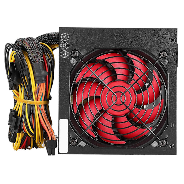 Computer Strømforsyning til Desktop Rød Støjsvag Blæser ATX 24?PIN Nominel 500W Justerbar 115/230V