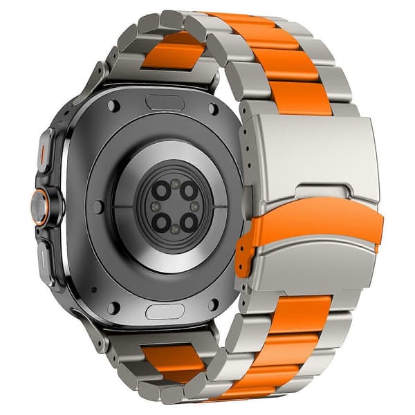 Til Samsung Galaxy Watch Ultra 47mm Urrem Titanium Legering Tre-Perle Håndledsrem
