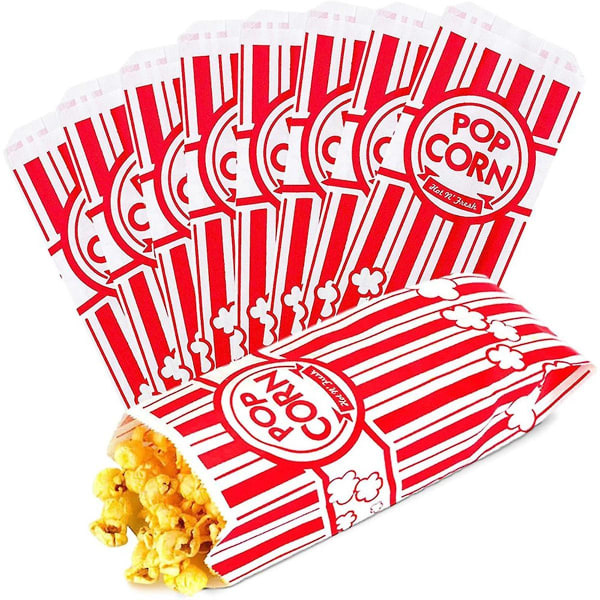 Papir popcorn poser Lekkasjesikre fettbestandige popcorn poser engangs papir popcorn beholder for