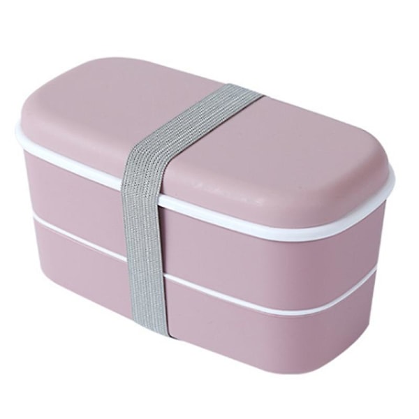 Mikrobølgeovn 2-lags lunsjboks med rom Lekkasikker Bento Box isolert matbeholder Lunsj