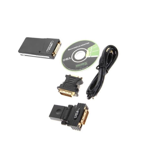 Ekstern Grafisk Videoadapter USB 2.0 til DVI/VGA/-Kompatibel Flere Skjermer Visning Utvid/Speil for Windows