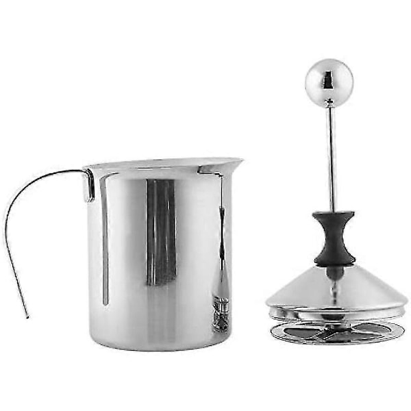 400ml Melkeskummer i Rustfritt Stål med Dobbel Sil for Melk, Melkeskum, Kaffe