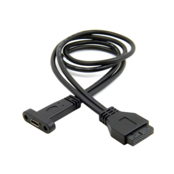 Enkel port USB 3.1 Type C USB-C Hunn til USB 3.0 hovedkort 19-pinners hodekabel 50 cm