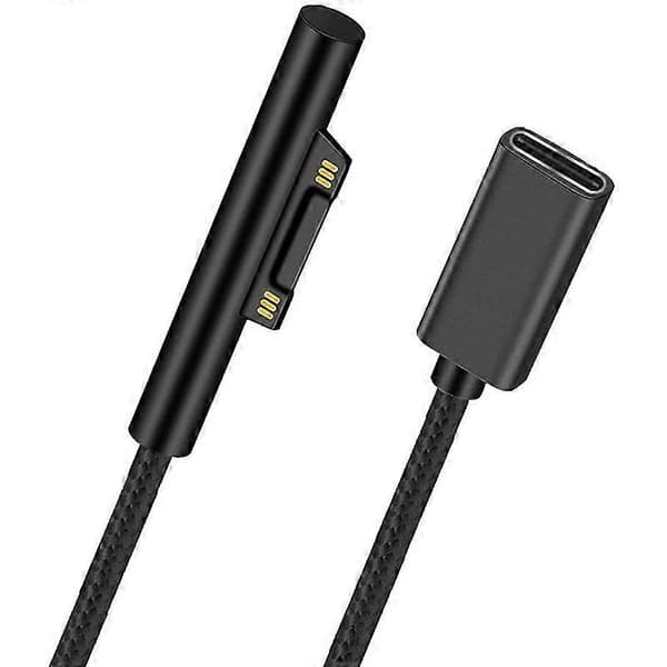 Nylonflettet kabel til Surface Connect til USB-C opladning til Surface Pro7 Go2 Pro6 5/4/3 Surface L