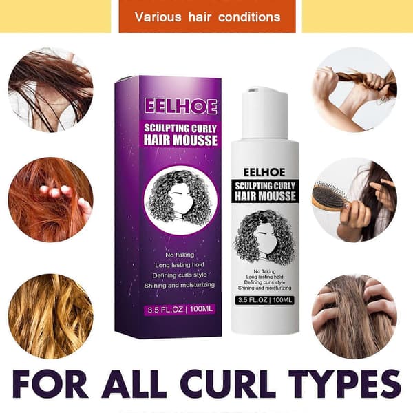 Styling Elastin Curl Återfuktande Fluffig Styling Naturlig Volym Hårbehandling