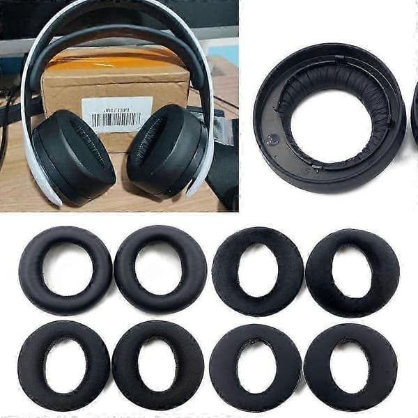 1 par svampøreputer for SONY PS5 PlayStation PULSE 3D hodetelefoner erstatning D