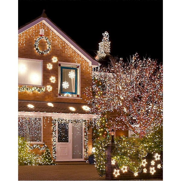 [2 kpl] Aurinkokennovalot ulkokäyttöön, 12m 120 LED vedenpitävä 8 tilaa koristevalo [energialuokka A+++]