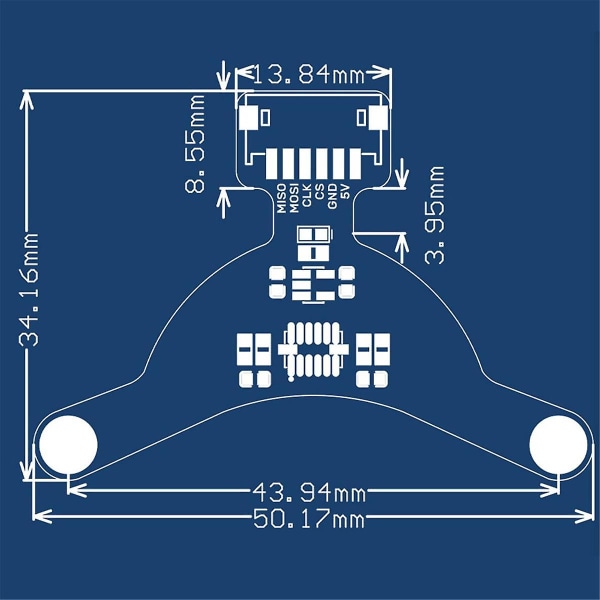 For Klipper Tool Board Adx345 3-akset akselerometerkort Multifunksjonell praktisk 3d-skriver Acc
