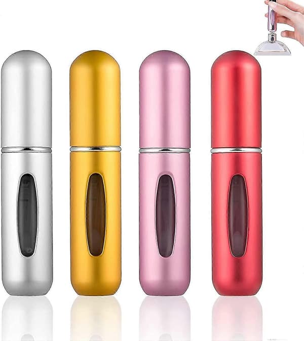 4 stycken 5 ml Parfymsprayflaskor, Återfyllningsbara Parfymsprayflaskor, Mini Bärbara