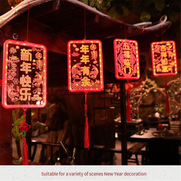 Nytårs forårsfestival indendørs dekoration Led farvelys Lysende Fuzi hængende lys,b