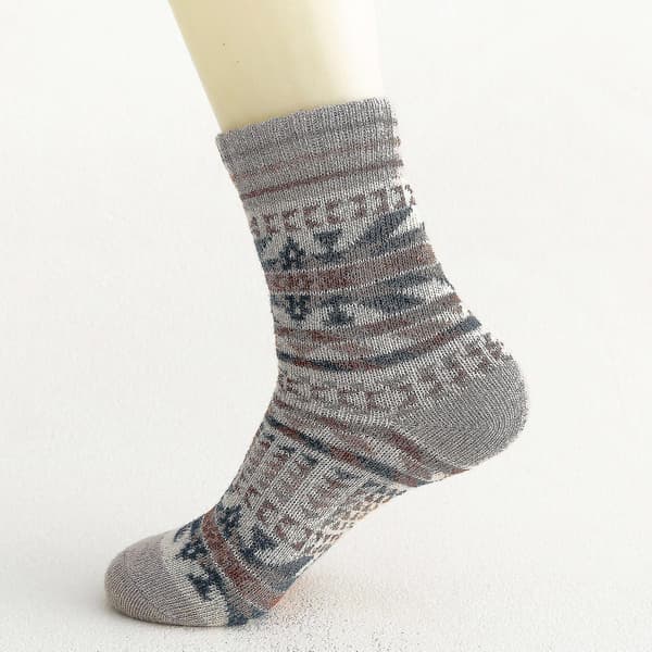 5-pak Kvinders Sokker Vintage Vinter Bløde Varme Kolde Strikkede Uldsokker