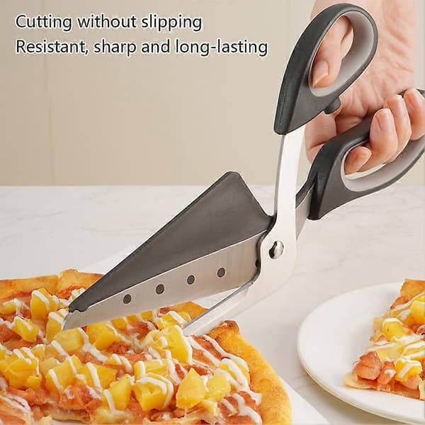 Multifunktionel Pizzaskærer Rustfrit Stål Pizzasaks Non-Stick Arbejdsbesparende Pizzaskærere til Hjemmekøkken