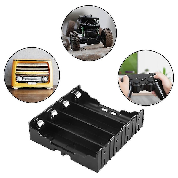 20 stk Batteriholderboks Sort til 4x 13.7v 18650 Batteri