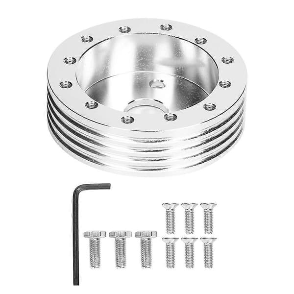 1 tommer aluminiums styrehjulsafstandsstykke til 5-6 hullers hjul til 3-huls adapter (sølv)