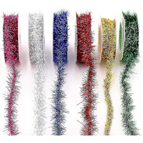 6 Ruller Metallisk Glitterguirlande (1,5 m) - YuJia