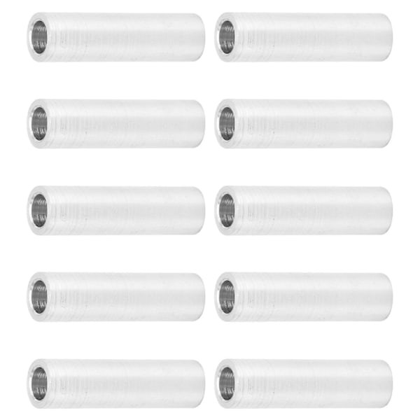 10 st Runda Distanser Aluminiumlegering Ogängade Stödmontagefästen 6 mm Ytterdiameter Lång 18 mm