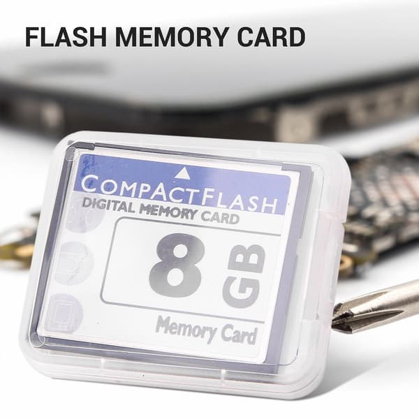 Professionelt 8GB Compact Flash Hukommelseskort (Hvid & Blå)
