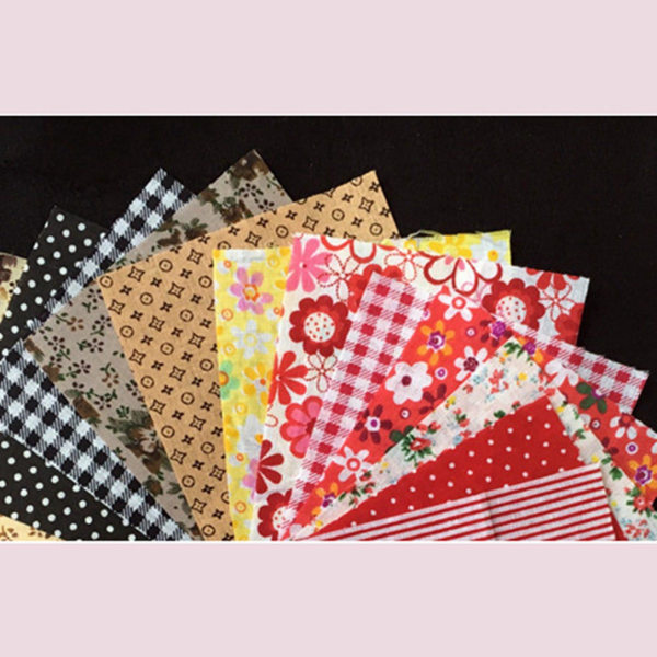 2x Doy Quilting Patch 60 stk 10cmx10cm Charm Pack Bomullsstoff Patchwork Bunt Stoffer Klut Sewin