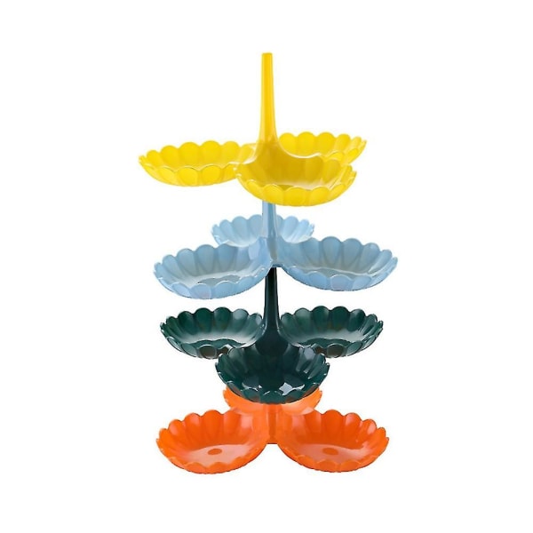 Living Room Home Four-layer Plastic Fruit Plate Modern Dried Basket Food Chopper Kitchen Decoration