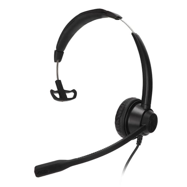 3,5 mm Monauralt Headset 3 Sektioner Dubbel 3,5 mm Kontakt PC Business Headset Stöder Samtals- och Högtalarvolymjustering