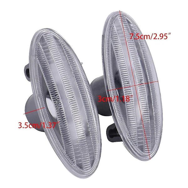 Bil Sidemarkeringslys Skjermlys Repeater Lampe Indikator For Square Juke Leaf Note Micra March Ju