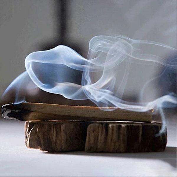 Palo Santo Naturlige Røgelsespind - Rensende og Helende Røgelse - Smudge Sticks - Stressaflastning - Uden Duft - Til Meditation og Afslapning