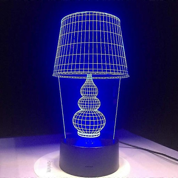 Kreativ 3D Nattlampe, Plug-in Sengelampe, LED Stereo Nattlampe Baby Matelampe