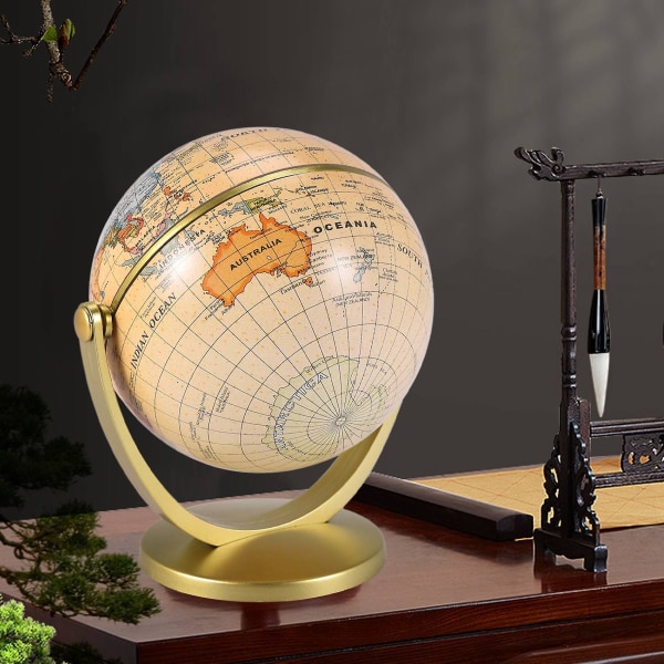 Retro Pyörivä Maailma Maapallo Antiikki Kotitoimisto Työpöytäsisustus Maantiede Educational Learning M