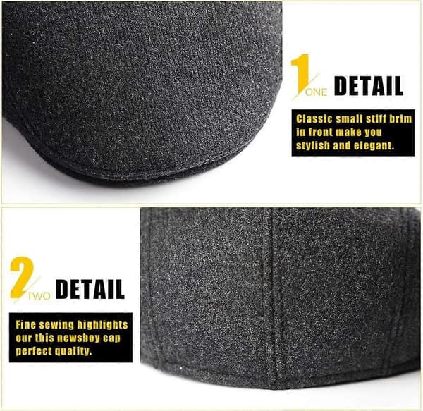 Miesten lierihatut Baretti Tweed Klassinen Tweed-lippis Grey