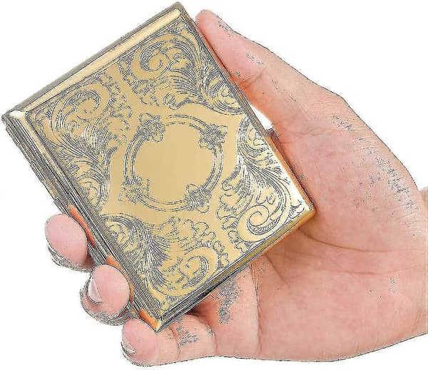 Guld Cigarette Etui, Metall Cigarette Box, Cigarette Etui Cigarette Etui För 20
