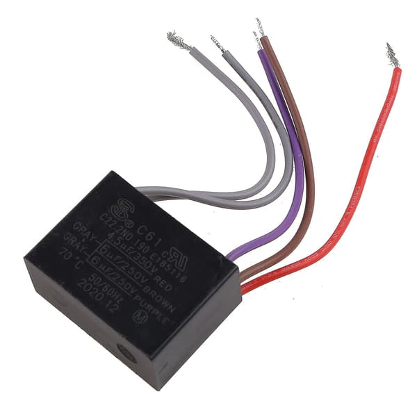 Cbb61 Takfläktskondensator 4.5uf+6uf+6uf 5 Trådar 250v 5 Hastigheter Startkondensator