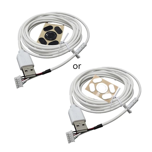 1 set Hållbar USB-muskabel och musklossar för Logitech G102 Gaming Mouse