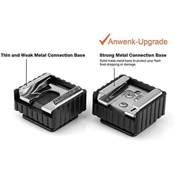 Blitz-Hotsko-Montering Adapter til 1/4 Tomme Gevindhul med 1/4-20 Han til 1/4-20 Han Stativskrue Adapter