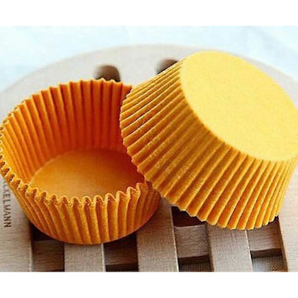 480 st Pappersformar Bakformar Muffin Kök Cupcake Formar Gul