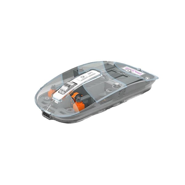 Gjennomsiktig spillmus Bluetooth trådløs mus med Rgb-lys Oppladbar mus for PC Gamer A