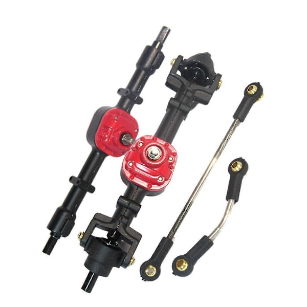 RC-auton metallivaihteisto etu- ja taka-akselisetti MN D90 D91 D96 99S FJ45 1/12 RC-auton päivitysosille Tarvikkeet Musta