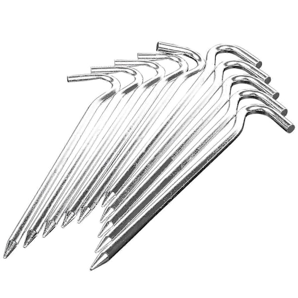 18cm Lange Metall Teltplugger Kraftige Jord Camping / Paviljong / Telt / Markiser, 10 Plugger