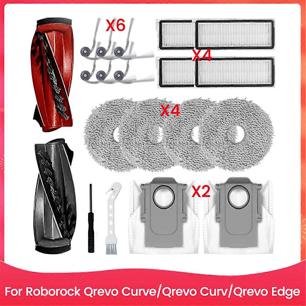 Til Roborock Qrevo Edge Robot Støvsuger Hoved Side Tilbehør