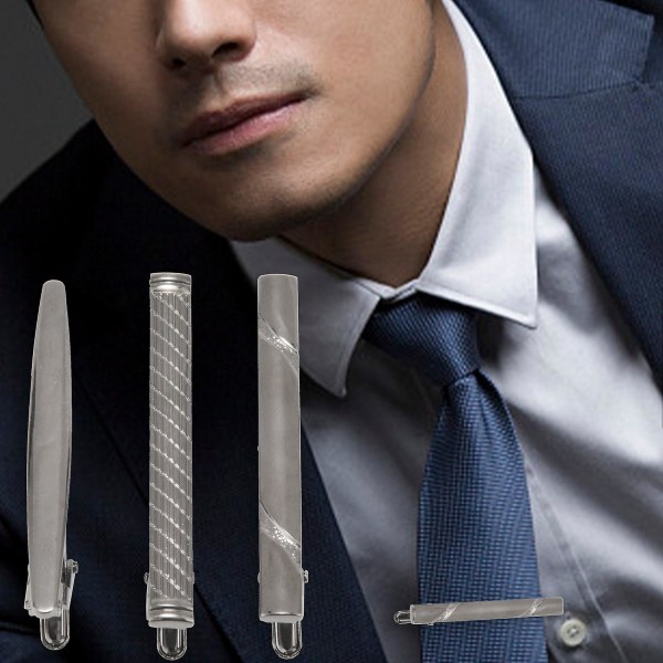 3 stk. slipseclips til mænd slipsestang klip sæt til almindelige slips slips bryllup virksomhed