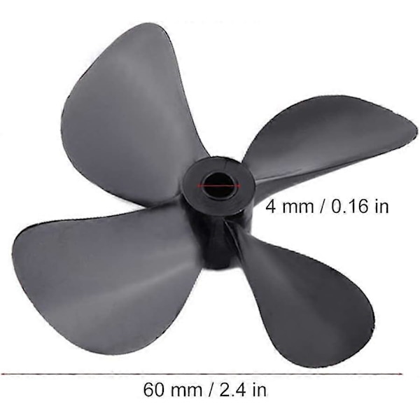 2025 Lämplig RC Båt 4-bladig Propeller, 2 Stycken Pro & Omvänd Propeller Plast 4-bladig Full Immersion Propeller