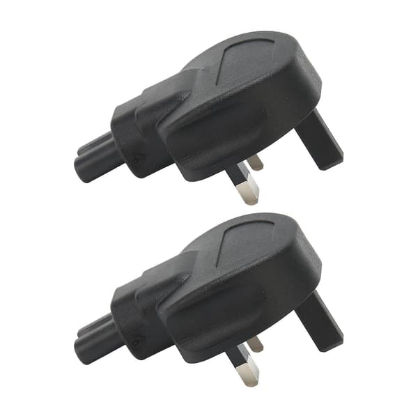 2 stk. UK Plugg til IEC 320 C7 Strømadapter Universal Standard Kraftig Datamaskin Strømadapter 100?250V