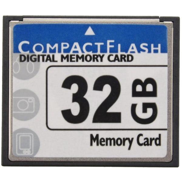 32gb Compact Flash-minneskort (vitt och blått)