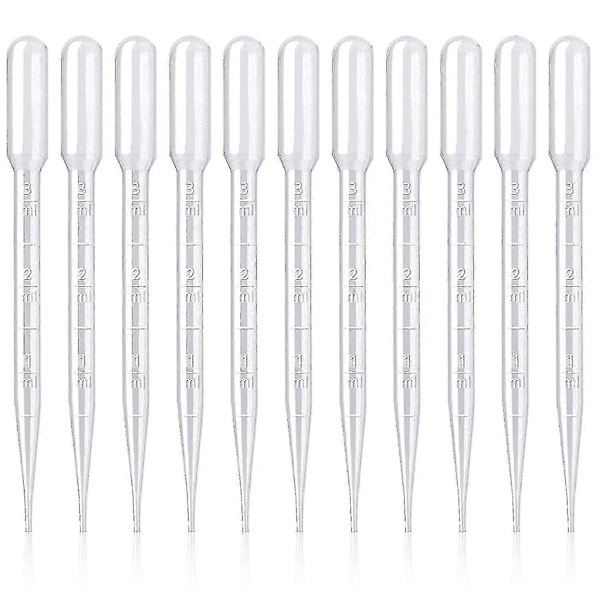 200 stk. Plastikpipetter 3 ml til laboratorieeksperiment